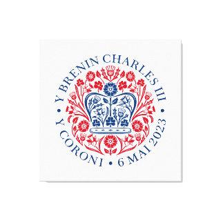 King Charles III Coronation Emblem, Royal Souvenir Canvas Print