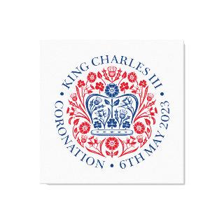 King Charles III Coronation Emblem, Royal Souvenir Canvas Print