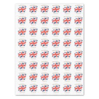 King Charles III Union Jack Flag Tissue Paper