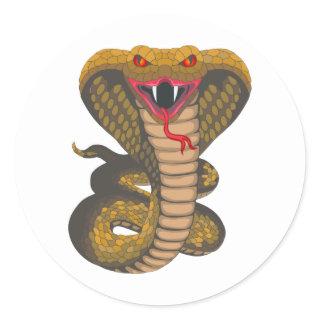 King Cobra Classic Round Sticker