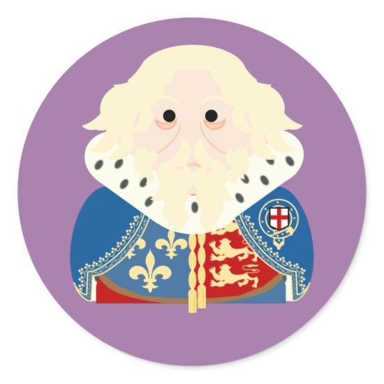 King Edward III of England Classic Round Sticker