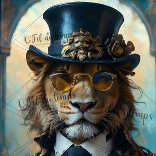 King of The jungle steampunk découpage  Tissue Paper