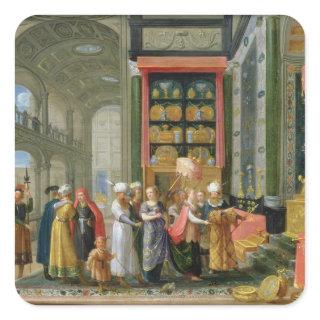 King Solomon and the Queen of Sheba Square Sticker