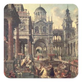 King Solomon and the Queen of Sheba Square Sticker