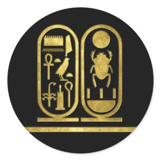 King Tut Cartouche Classic Round Sticker