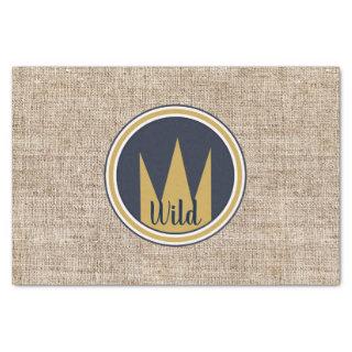King Wild Thing Gold Crown Burlap Birthday Party Tissue Paper