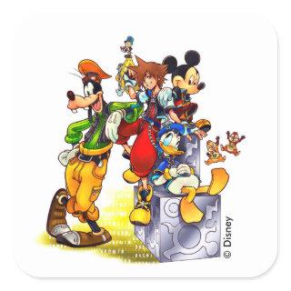 Kingdom Hearts: coded | Group Key Art Square Sticker