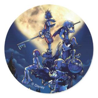 Kingdom Hearts | Heart Moon Box Art Classic Round Sticker