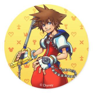 Kingdom Hearts | Sora Character Illustration Classic Round Sticker