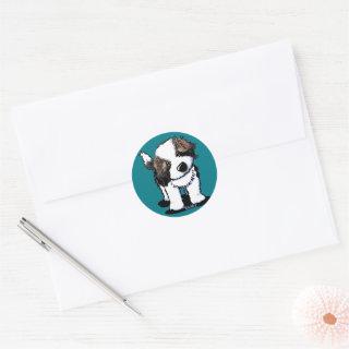 KiniArt Saint Bernard Classic Round Sticker