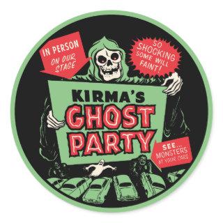 Kirma's Ghost Party Spook Show Poster Sticker