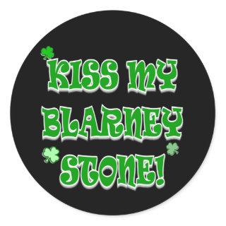 Kiss My Blarney Stone Irish Apparel and Gifts Classic Round Sticker