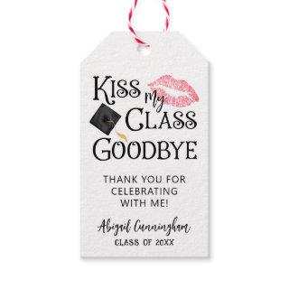 Kiss My Class Goodbye Funny Graduation Thank You Gift Tags