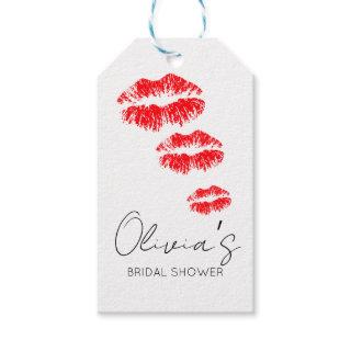Kiss the miss goodbye bridal shower  gift tags
