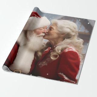 Kissing Mr and Mrs Santa Claus