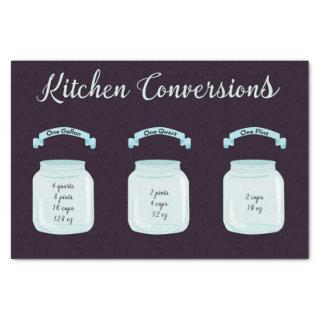 Kitchen Conversions Useful Recipe Measurements Tissue Paper