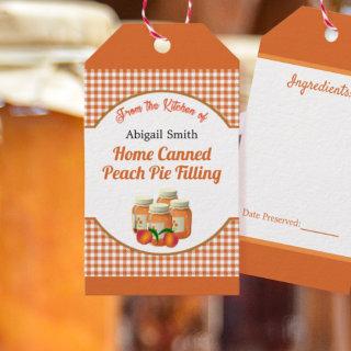 Kitchen Cooked Peach Fruit Gift Tag