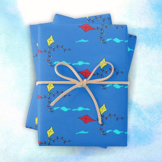 Kites in Sky Drawing Kids Birthday  Sheets