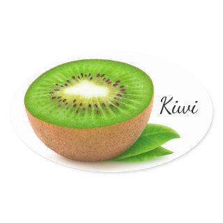 Kiwi fruit oval sticker
