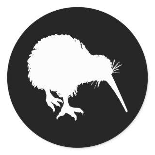Kiwi Silhouette Classic Round Sticker