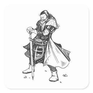 Knight templar square sticker