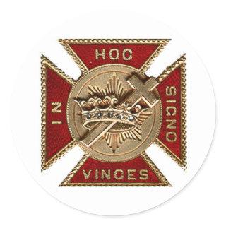 KNIGHTS TEMPLAR CLASSIC ROUND STICKER