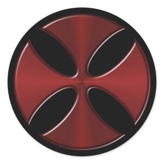 Knights Templar Cross Classic Round Sticker