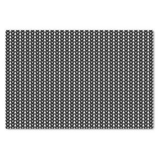 Knit Stitch Yarn Texture Crafts Black Tissue Paper