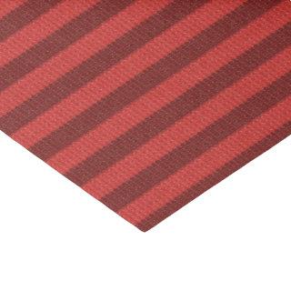 Knitted Stripe - Two-Tone Red Burgundy Holiday Tissue Paper