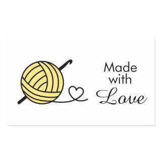 Knitting Crocheting Yarn - Custom Color Rectangular Sticker