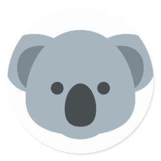 Koala emoji classic round sticker