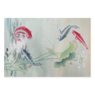 Koi Fish, Bamboo, Plum Blossom   Sheets