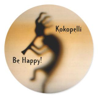Kokopelli Be Happy Inspirational Sticker