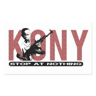 KONY - Stop at Nothing. Child Soldier Rectangular Sticker