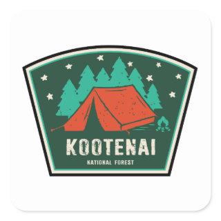 Kootenai National Forest Camping Square Sticker