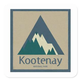 Kootenay National Park Rustic Square Sticker
