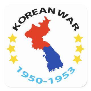 KOREAN WAR DATE SQUARE STICKER