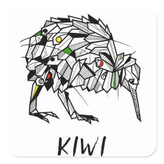 Koru Kiwi Square Sticker