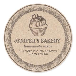 Kraft bakery Homemade cupcakes and sweets Classic Classic Round Sticker