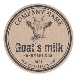Kraft Goat's Milk Soap Label | Goat Logo