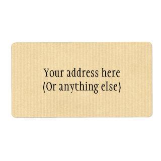 Kraft Paper Label