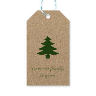 Kraft Paper Pine Fir Tree Gift Tag