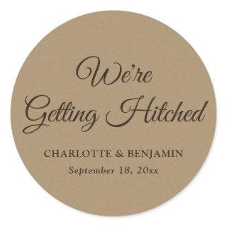 Kraft Paper Typography Wedding Envelope Seals