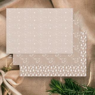 Kraft Winter White Christmas Elegant Wrapping Pape  Sheets