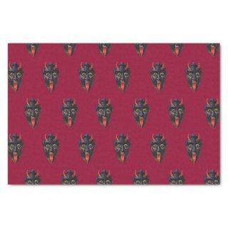 Krampus on Red  Tissue Paper