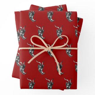 Krampus  Flat Sheet Set of 3