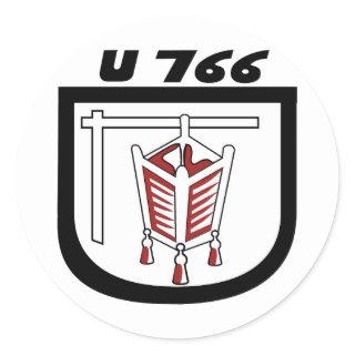 Kriegsmarine U-boat U-766 Emblem Classic Round Sticker