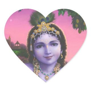 Krishna Love heart Stickers