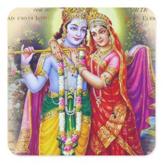 Krishna Square Sticker