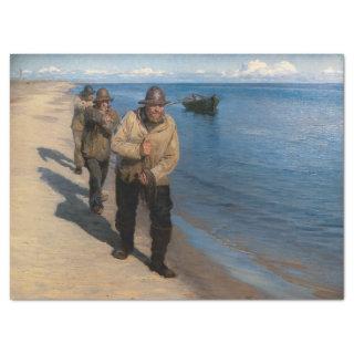 Kroyer - Three Fishermen Pulling a Boat Tissue Paper